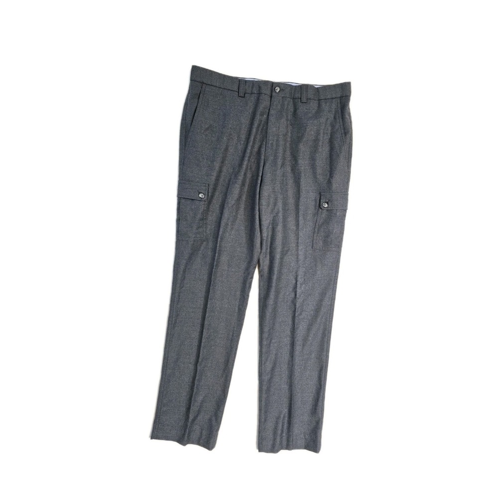 saks fifth avenue Men's Wool Dress Pants Gray 36x34 Logo